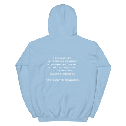 Beauty in Being Broken Signature Hoodie - White