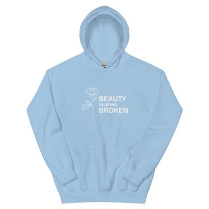 Beauty in Being Broken Signature Hoodie - White