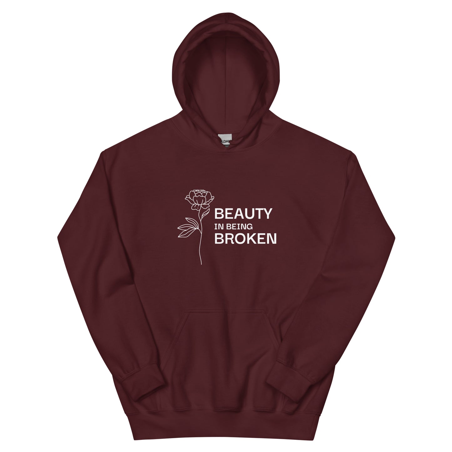 Beauty in Being Broken Signature Hoodie - White