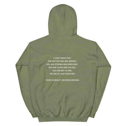 Beauty in Being Broken Signature Hoodie - White