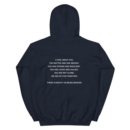 Beauty in Being Broken Signature Hoodie - White